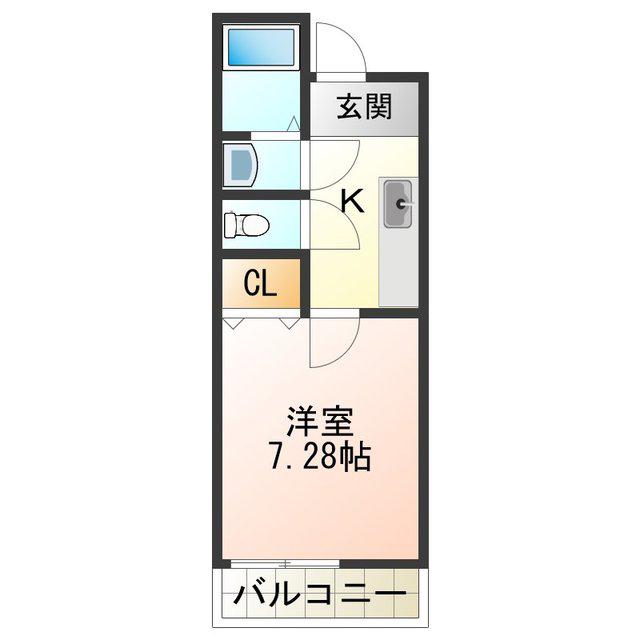 LIBERTE II(1K/1階)の間取り写真