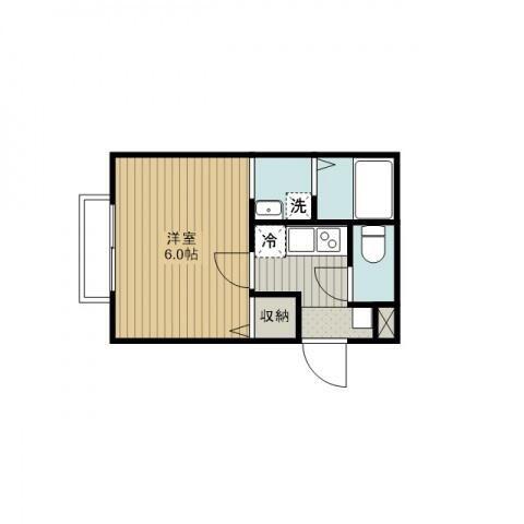 グリシーヌ岩槻本町(1K/2階)の間取り写真