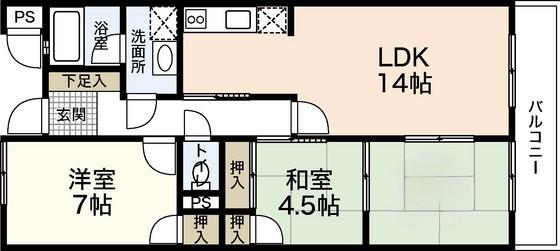 高田アーバニー(3LDK/2階)の間取り写真