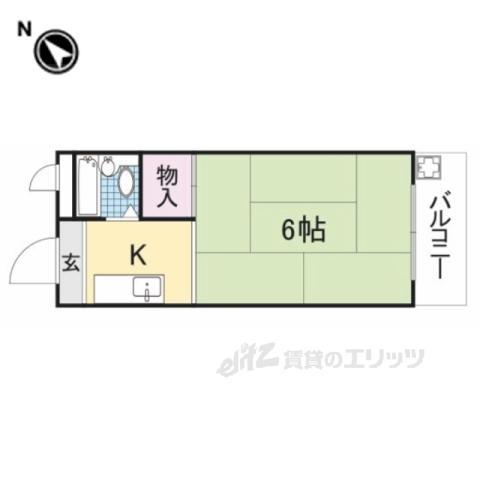第2三島ハイツ(1K/3階)の間取り写真