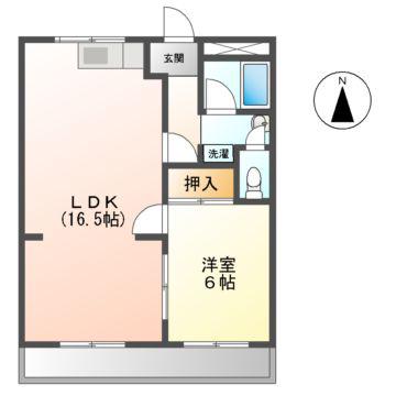 テピカルイブ(1LDK/3階)の間取り写真