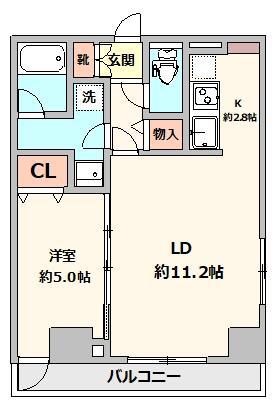 TOKIO東向島(1LDK/5階)の間取り写真