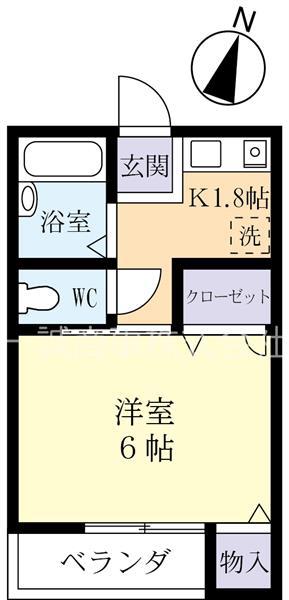 タカラハイム(1K/1階)の間取り写真