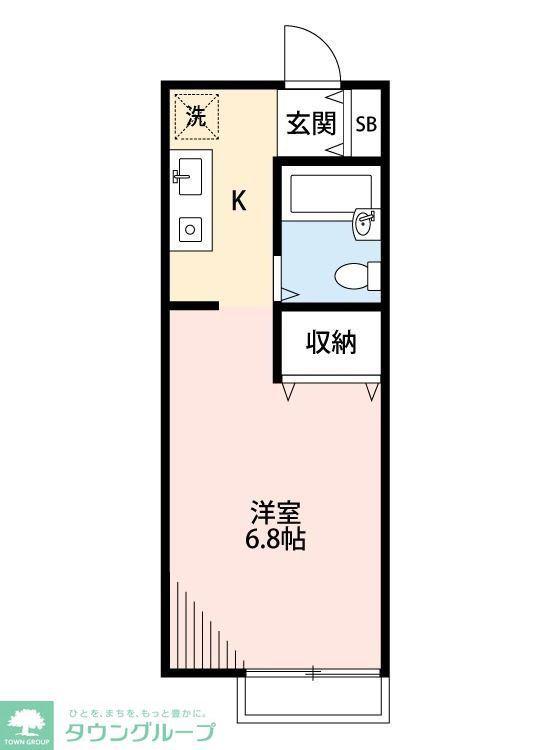 セシールICHIKAWA(ワンルーム/1階)の間取り写真
