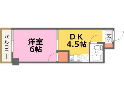 第7共立ビル(1DK/4階)の間取り写真