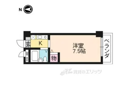 ZENマンションⅡ(1K/3階)の間取り写真