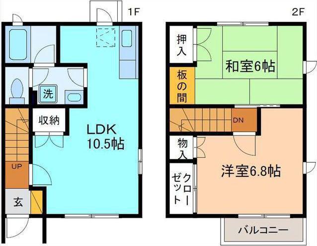 アーバンスクエア(2LDK/1階)の間取り写真