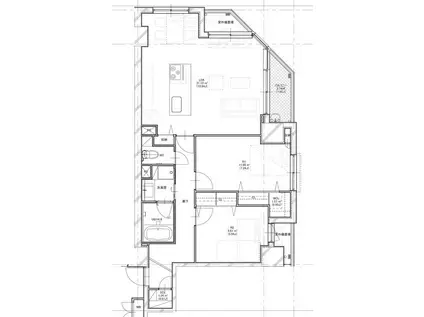 LUXE ROCK GARDEN 服部本町(2LDK/5階)の間取り写真