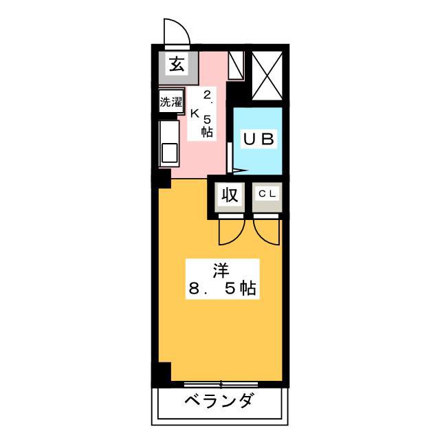 レジデンスTL西荘(1K/5階)の間取り写真