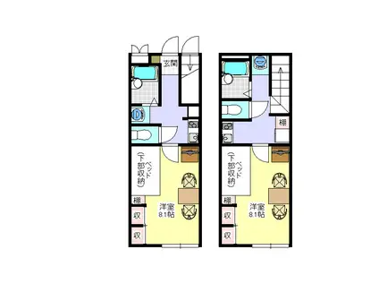 レオパレス八萬屋(1K/1階)の間取り写真