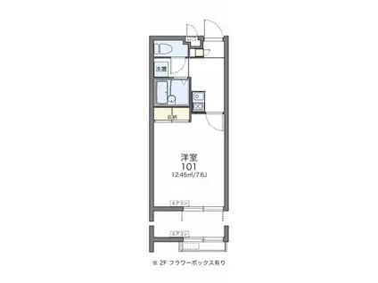 NAKAMURA(1K/1階)の間取り写真