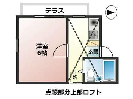 カーサ 大塚(1K/1階)の間取り写真
