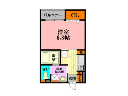 クレメント有田(1K/1階)の間取り写真