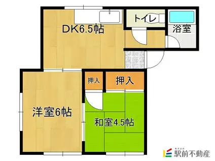 桑原アパート(2DK/1階)の間取り写真