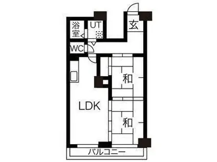 多賀城ロジュマンG棟(2LDK/7階)の間取り写真