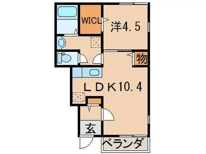 アーバンハウス太田(1LDK/1階)の間取り写真