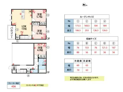 アポロステージ A(3LDK/1階)の間取り写真