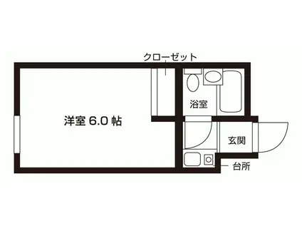 NASIC HOYA(ワンルーム/2階)の間取り写真