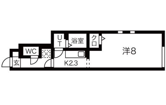 E SPACE(1K/1階)の間取り写真