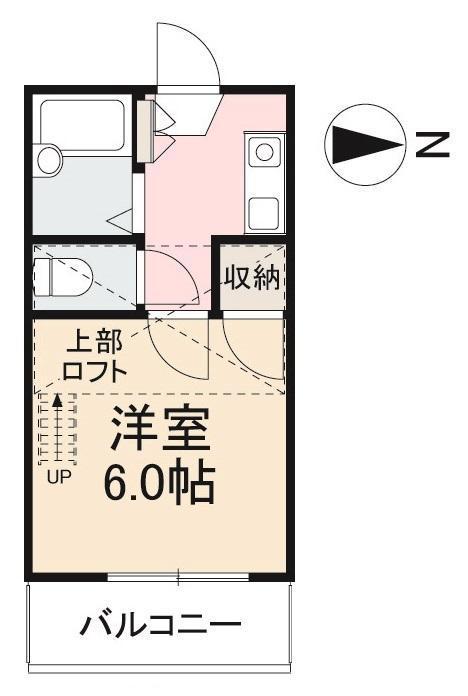 アルボラーダ西町(1K/1階)の間取り写真