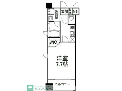 エンクレスト天神シティ(1K/14階)の間取り写真