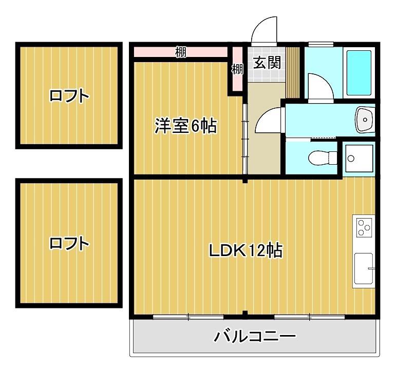 ブリーズK(1LDK/4階)の間取り写真