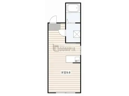 ディスティーノ野一色(ワンルーム/1階)の間取り写真