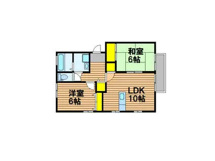 ピュアライフA棟(2LDK/2階)の間取り写真