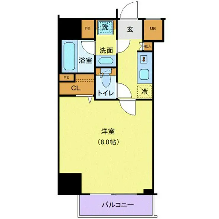 PREMIUM CUBE田町 4階階 間取り