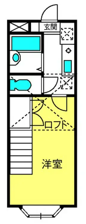 アルバニーフジ弐番館 2階階 間取り