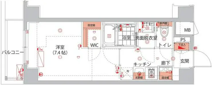 ハーモニーレジデンス新宿EAST 3階階 間取り