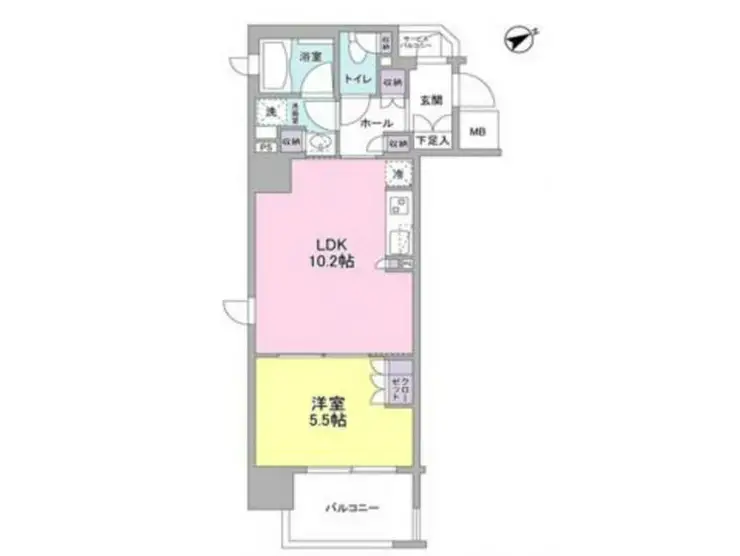 フレアージュ恵比寿 4階階 間取り