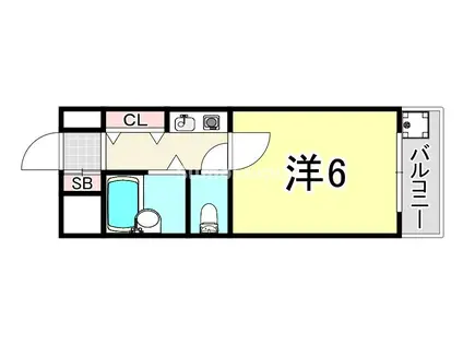 DMC北城内(1K/3階)の間取り写真