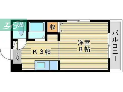 めぞんリベルテI(1K/3階)の間取り写真