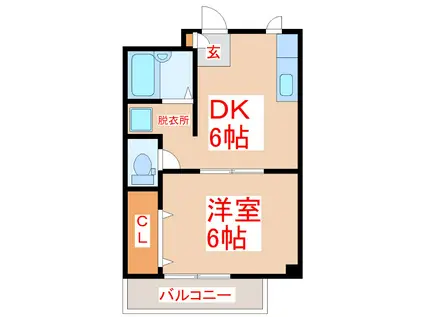 エクセル坂之上(1DK/3階)の間取り写真