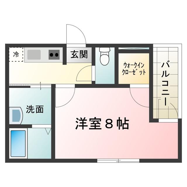 フォーリーブス33 C棟(1K/1階)の間取り写真
