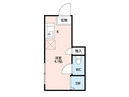 サークルハウス東松原(ワンルーム/1階)の間取り写真