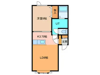 トゥインクルI(1LDK/2階)の間取り写真