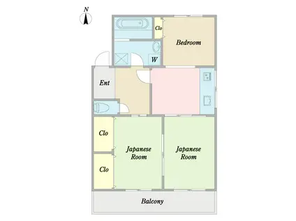 サンシティM(2LDK/4階)の間取り写真