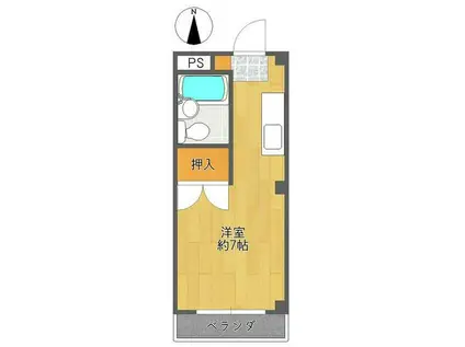 フレンドリー今川(ワンルーム/1階)の間取り写真