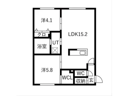 ONE STAGE琴似 (2LDK/4階)の間取り写真