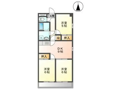 スパジオ665(3DK/4階)の間取り写真