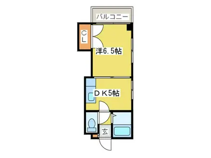 プレジール山鼻(1DK/6階)の間取り写真