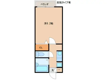 カーサ茉莉花I(1K/1階)の間取り写真
