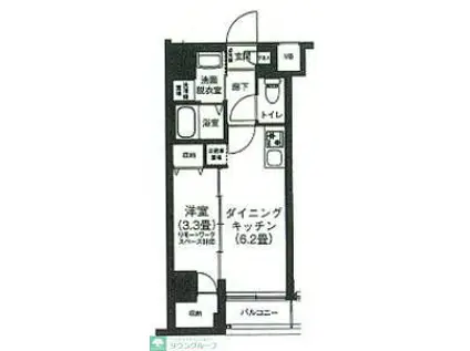 アイルプレミアム押上ノルド(1DK/3階)の間取り写真