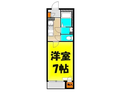 やわらぎ(1K/2階)の間取り写真