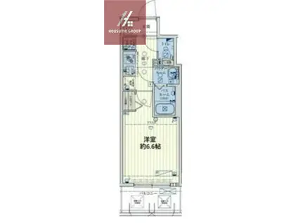 スワンズシティ大阪クレアスト(1K/3階)の間取り写真