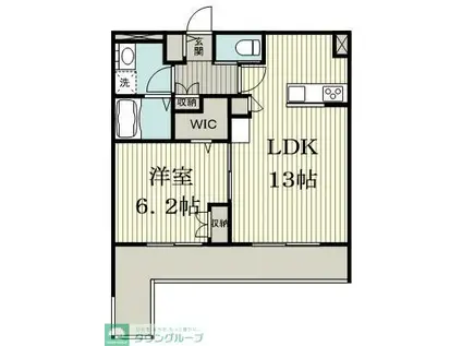 HEBEL MAISON 中山(1LDK/1階)の間取り写真