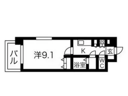 ショーブンあすと長町ビル(1K/4階)の間取り写真