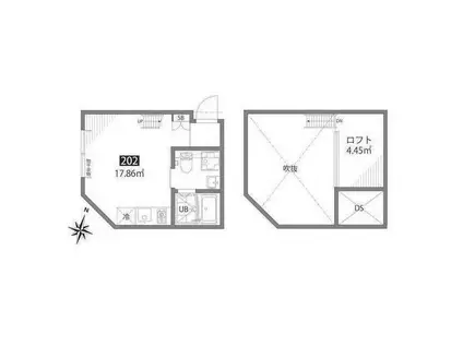 東高円寺アパートメント(ワンルーム/2階)の間取り写真